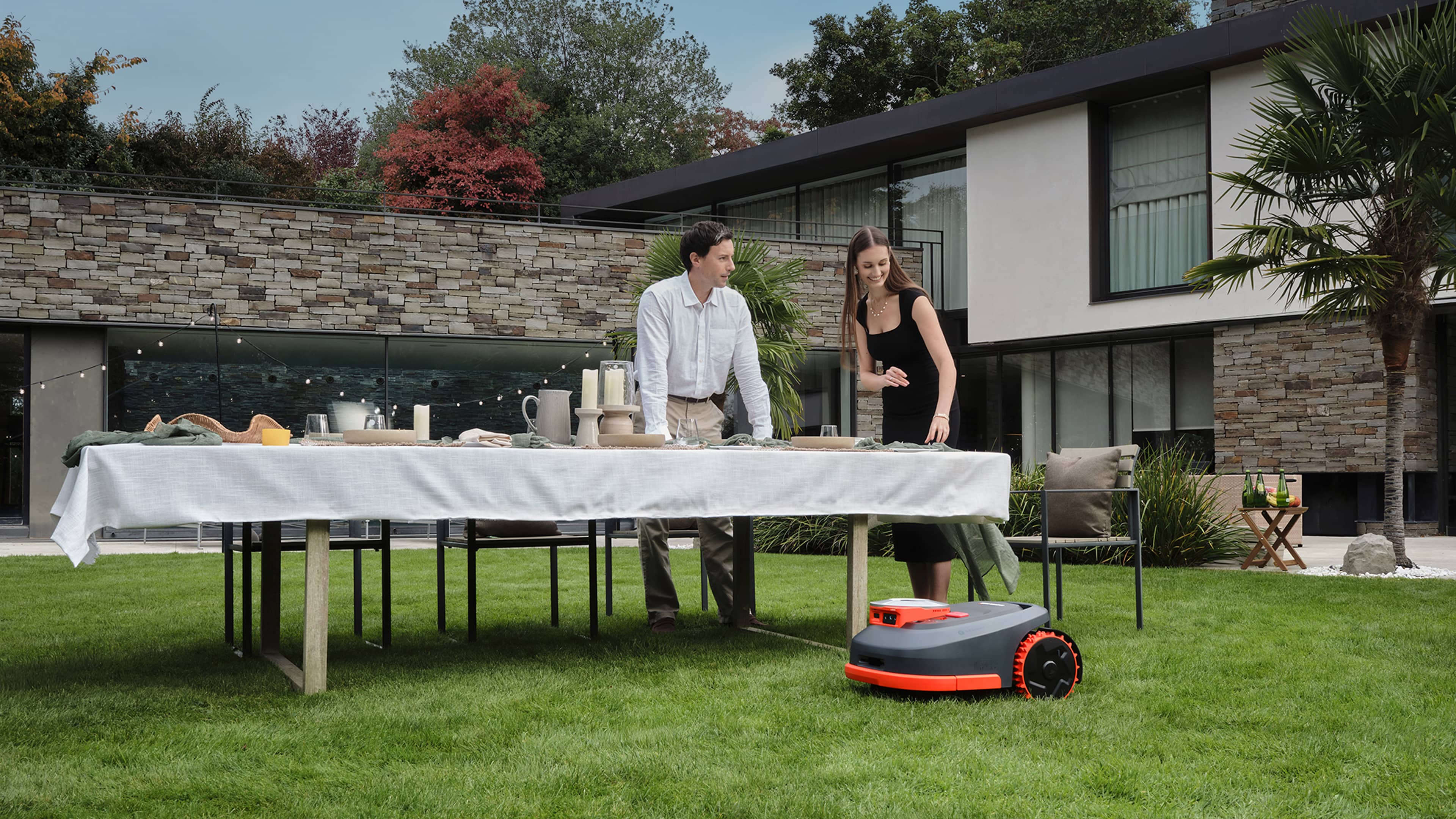 Segway Navimow i Series robot lawn mower on the lawn.